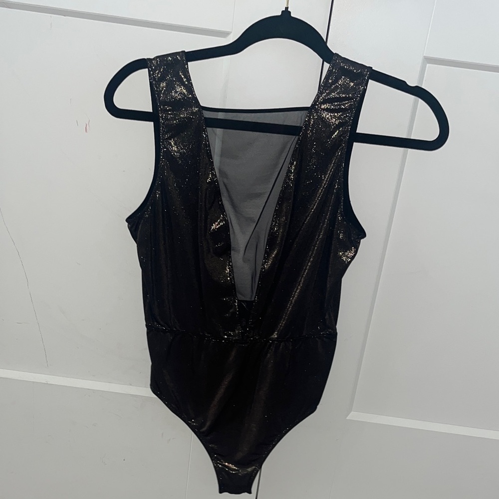 Victoria’s Secret bodysuit, gold